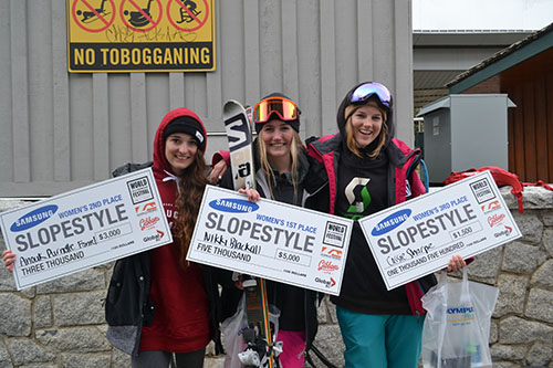Anouk Purnelle, Nikki Blackall and Cassie Sharpe. Credit: Cat Hughes
